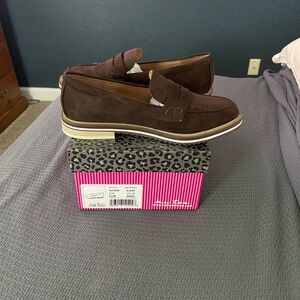 Me Too Chocolate Brown Suede Loafers